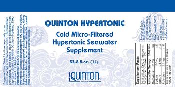 Original Quinton Quinton Hypertonic - cold microfiltered hypertonic seawater supplement