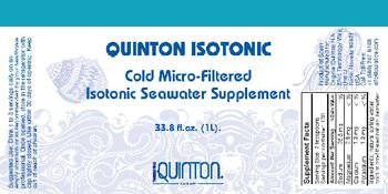 Original Quinton Quinton Isotonic - cold microfiltered isotonic seawater supplement