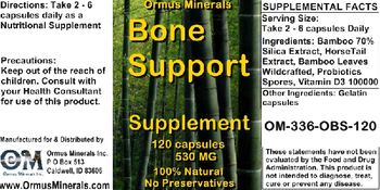 Ormus Minerals Bone Support Supplement - supplement