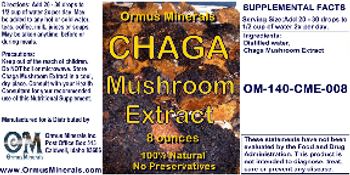 Ormus Minerals Chaga Mushroom Extract - supplement