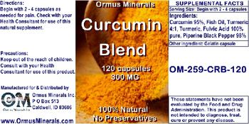 Ormus Minerals Curcumin Blend - supplement