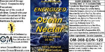 Ormus Minerals Energized Ocean Nectar - supplement