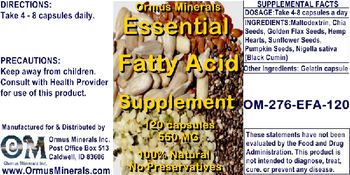 Ormus Minerals Essential Fatty Acid Supplement - supplement