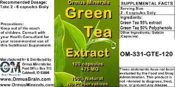 Ormus Minerals Green Tea Extract - supplement