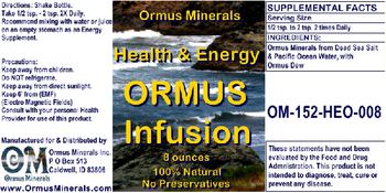 Ormus Minerals Health & Energy Ormus Infusion - supplement