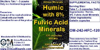Ormus Minerals Humic with 8% Fulvic Acid Minerals - supplement