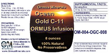 Ormus Minerals Ocean Gold C-11 Ormus Infusion - supplement