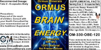 Ormus Minerals Ormus Brain Energy - supplement