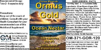 Ormus Minerals Ormus Gold Ocean Nectar - supplement