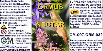 Ormus Minerals Ormus Nectar - supplement