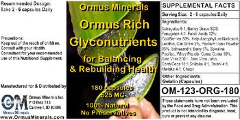 Ormus Minerals Ormus Rich Glyconutrients - supplement
