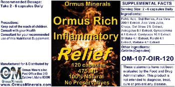 Ormus Minerals Ormus Rich Inflammatory Relief - supplement