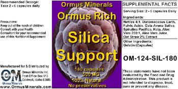 Ormus Minerals Ormus Rich Silica Support - supplement