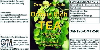 Ormus Minerals Ormus Rich Tea - supplement