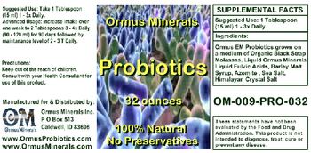 Ormus Minerals Probiotics - supplement