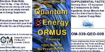 Ormus Minerals Quantum Energy Ormus - supplement