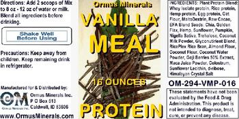 Ormus Minerals Vanilla Meal Protein - supplement