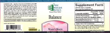 Ortho Molecular Products Balance - supplement