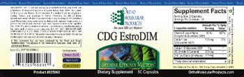 Ortho Molecular Products CDG EstroDIM - supplement
