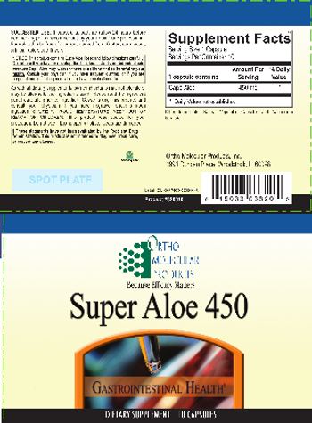 Ortho Molecular Products Super Aloe 450 - supplement