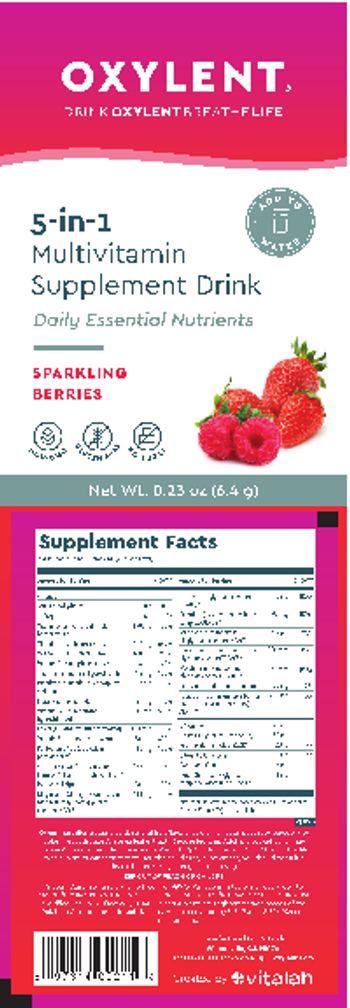 Oxylent Oxylent 5-In-1 Multivitamin Supplement Drink Sparkling Berries - 5in1 multivitamin supplement drink