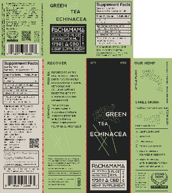 Pachamama Green Tea Echinacea - hemp supplement