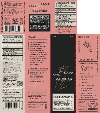 Pachamama Kava Kava Valerian - hemp supplement