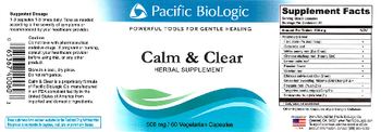 Pacific BioLogic Calm & Clear - herbal supplement