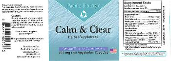Pacific BioLogic Calm & Clear - herbal supplement