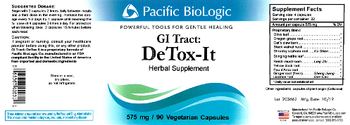 Pacific BioLogic GI Tract: DeTox-It - herbal supplement
