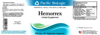 Pacific BioLogic Hemorrex - herbal supplement