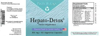 Pacific BioLogic Hepato-Detox - herbal supplement