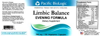Pacific BioLogic Limbic Balance Evening Formula - supplement