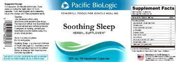 Pacific BioLogic Soothing Sleep - herbal supplement