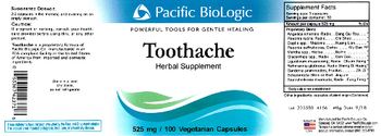Pacific BioLogic Toothache - herbal supplement
