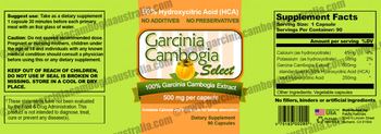 Pacific Naturals Garcinia Cambogia Select - supplement