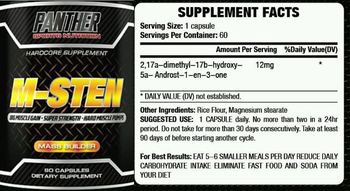 Panther Sports Nutrition M-Sten - supplement