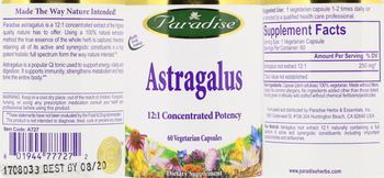 Paradise Astragalus - supplement