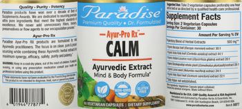 Paradise Ayur-Pro Rx Calm - supplement