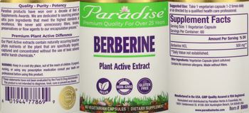 Paradise Berberine - supplement