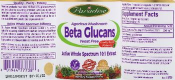 Paradise Beta Glucans - supplement