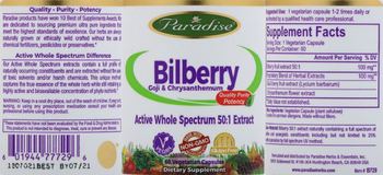 Paradise Bilberry - supplement