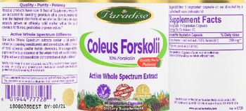 Paradise Coleus Forskolii - supplement