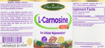 Paradise L-Carnosine - supplement