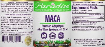 Paradise Maca - supplement