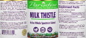 Paradise Milk Thistle - supplement