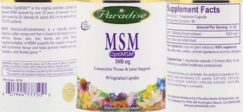 Paradise MSM 1000 mg - supplement