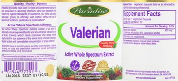 Paradise Valerian - supplement