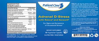 Patient One 1 MediNutritionals Adrenal D-Stress - supplement