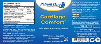 Patient One 1 MediNutritionals Cartilage Comfort - supplement